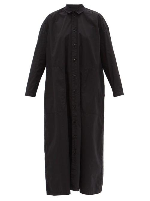 Matchesfashion.com Toogood - The Draughtsman Cotton-poplin Shirt Dress - Womens - Black