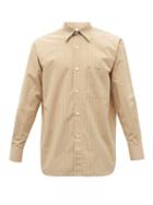 Sunflower - Alan Striped Cotton-blend Poplin Shirt - Mens - Beige