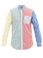 Matchesfashion.com Polo Ralph Lauren - Colour-block Striped Cotton Shirt - Mens - Multi