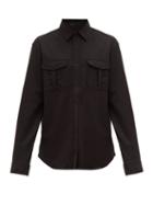 Matchesfashion.com Wardrobe. Nyc - Patch Pocket Wool Blend Shirt - Mens - Black