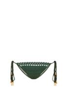 Matchesfashion.com She Made Me - Essential Tie Side Crochet Bikini Briefs - Womens - Green