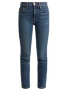 Matchesfashion.com Re/done Originals - High Rise Slim Leg Cropped Jeans - Womens - Denim
