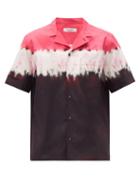 Matchesfashion.com Valentino - Tie-dye Cotton Bowling Shirt - Mens - Pink Multi