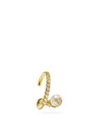 Matchesfashion.com Katkim - Crescendo Diamond, Pearl & 18kt Gold Ear Cuff - Womens - Yellow Gold