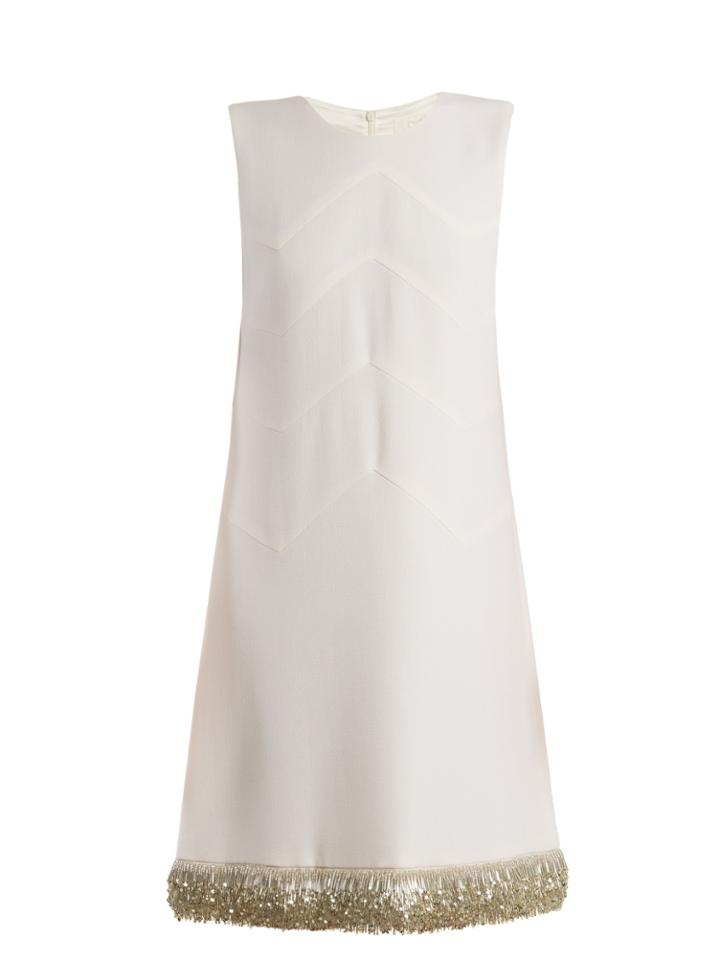 Goat Fandango Sleeveless Embellished-hem Wool Dress