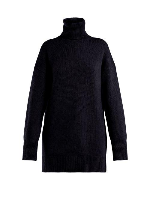 Matchesfashion.com Joseph - Roll Neck Wool Sweater - Womens - Navy