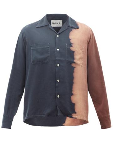 Noma T.d. - Tie-dye Cuban-collar Shirt - Mens - Navy