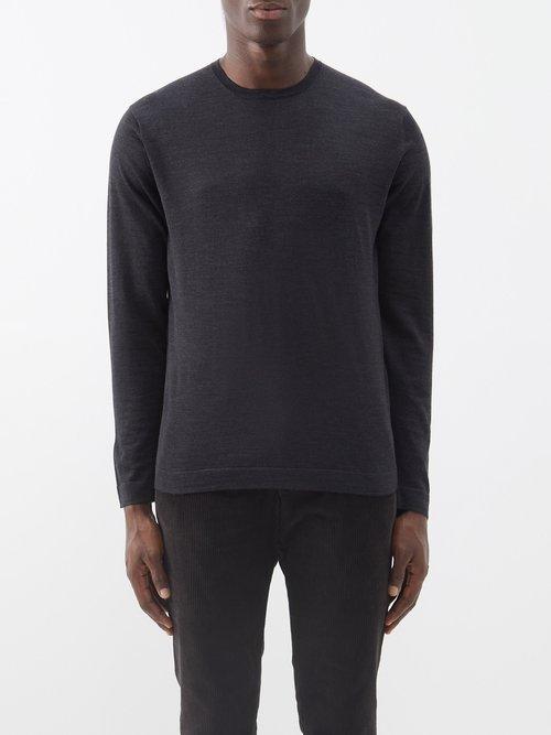Thom Sweeney - Crew-neck Wool Sweater - Mens - Grey
