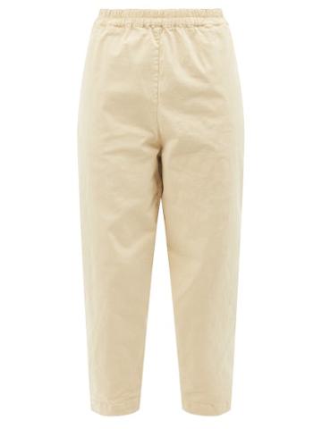 Toogood - The Acrobat Cropped Organic Cotton-blend Trousers - Mens - White