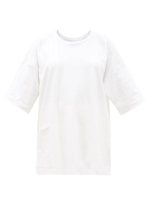 Matchesfashion.com Eskandar - Oversized Pima Cotton-jersey T-shirt - Womens - White