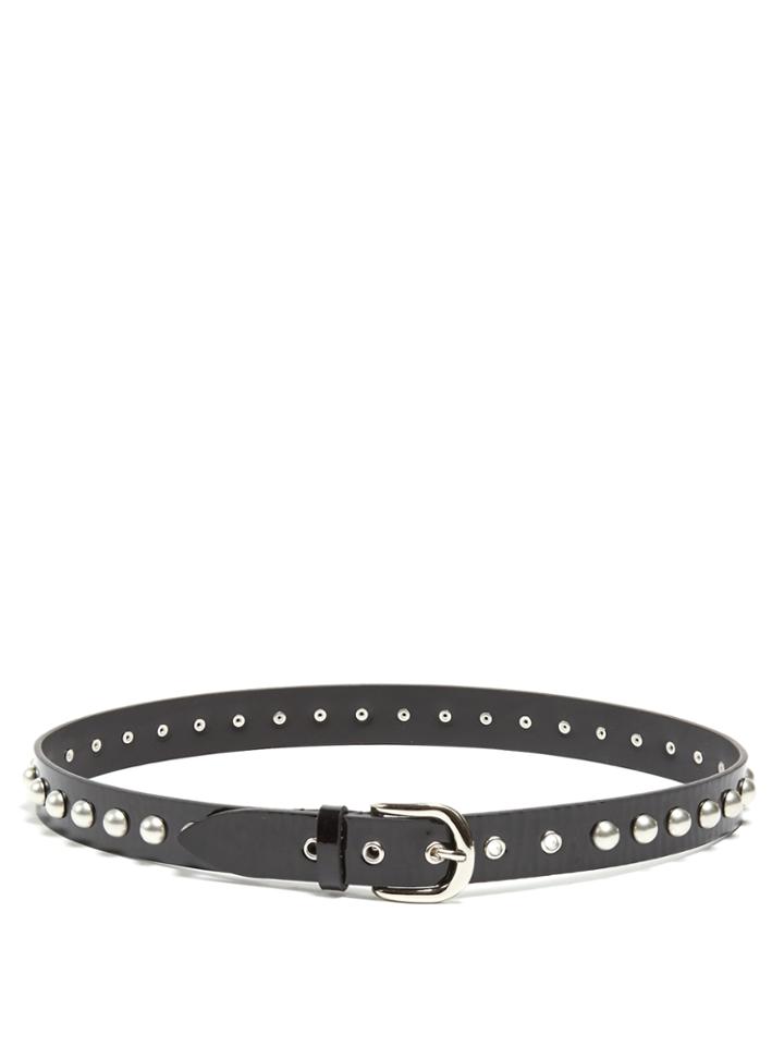 Isabel Marant Zoa Studded Patent-leather Belt