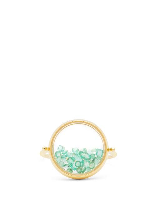 Matchesfashion.com Aurlie Bidermann Fine Jewellery - Chivor Emerald & 18kt Gold Ring - Womens - Yellow Gold