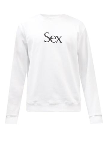 More Joy By Christopher Kane - Sex-print Cotton-jersey Sweatshirt - Mens - White