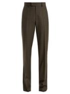 Matchesfashion.com Balenciaga - Prince Of Wales Checked High Rise Trousers - Womens - Grey Multi