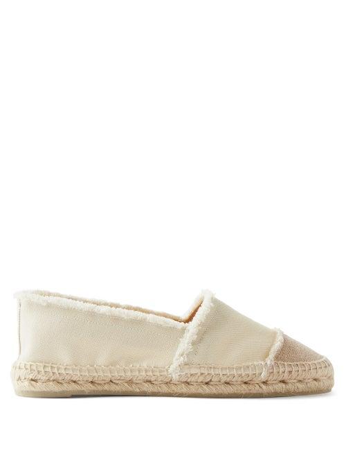 Castaer - Kampala 10 Canvas & Jute Espadrille Flats - Womens - Ivory