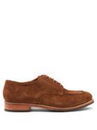Mens Shoes Grenson - Parker Suede Derby Shoes - Mens - Brown
