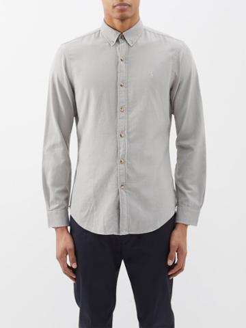 Polo Ralph Lauren - Brushed-cotton Oxford Shirt - Mens - Grey