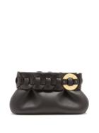 Matchesfashion.com Chlo - Darryl Braided Grained-leather Clutch - Womens - Black