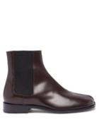 Mens Shoes Maison Margiela - Tabi Split-toe Leather Chelsea Boots - Mens - Dark Brown