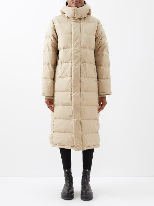 66 North - Krafla Long Padded Down Ski Coat - Womens - Light Beige