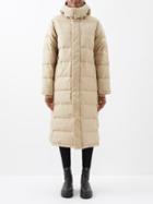 66 North - Krafla Long Padded Down Ski Coat - Womens - Light Beige