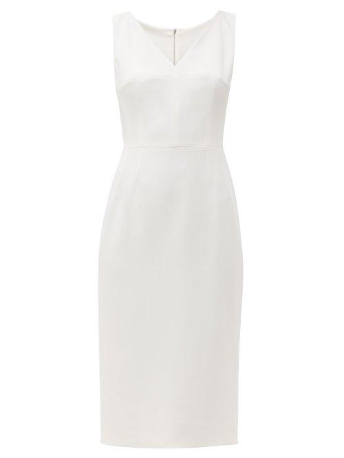 Matchesfashion.com Dolce & Gabbana - Panelled Cady Crepe Pencil Dress - Womens - Ivory