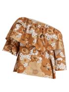 Chloé One-shoulder Floral-print Top