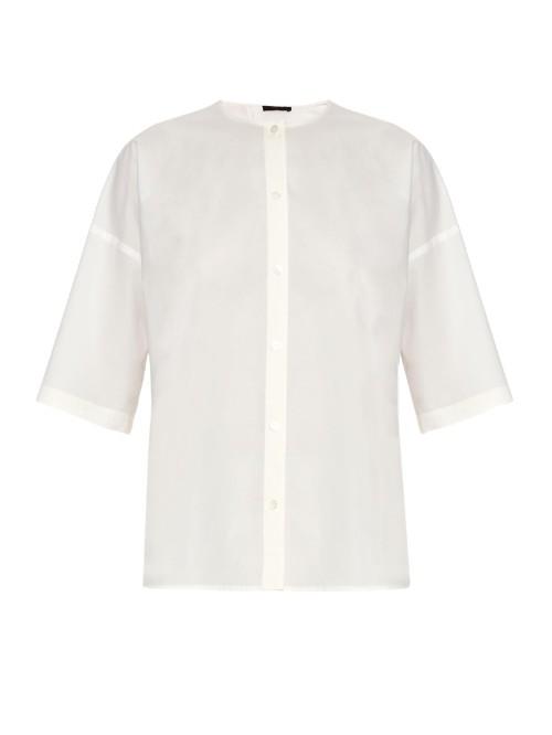 The Row Shelly Cotton-poplin Blouse