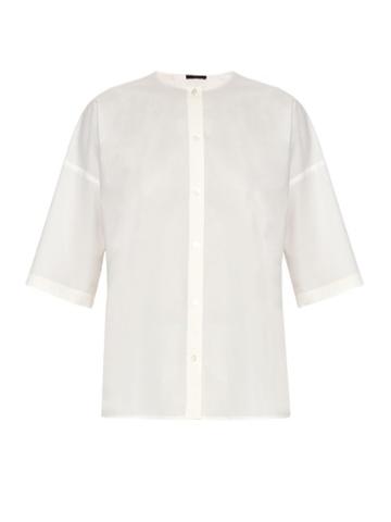 The Row Shelly Cotton-poplin Blouse