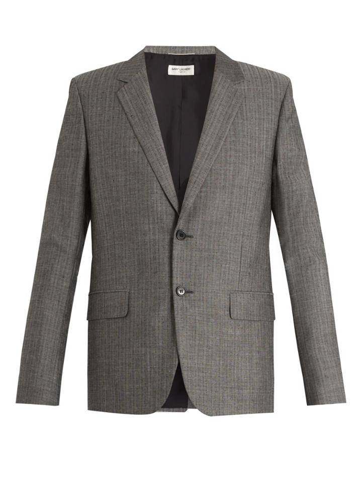 Saint Laurent Single-breasted Wool Blazer