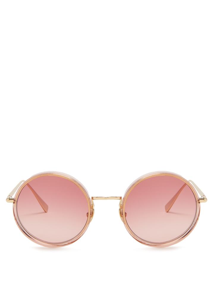 Kaleos Watson Round-frame Acetate Sunglasses