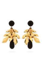 Matchesfashion.com Rebecca De Ravenel - Violetta Gold Plated And Silk Cord Earrings - Womens - Black