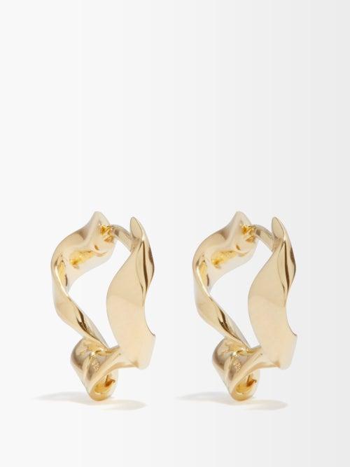 Otiumberg - Ribbon Small 14kt Gold-vermeil Hoop Earrings - Womens - Yellow Gold