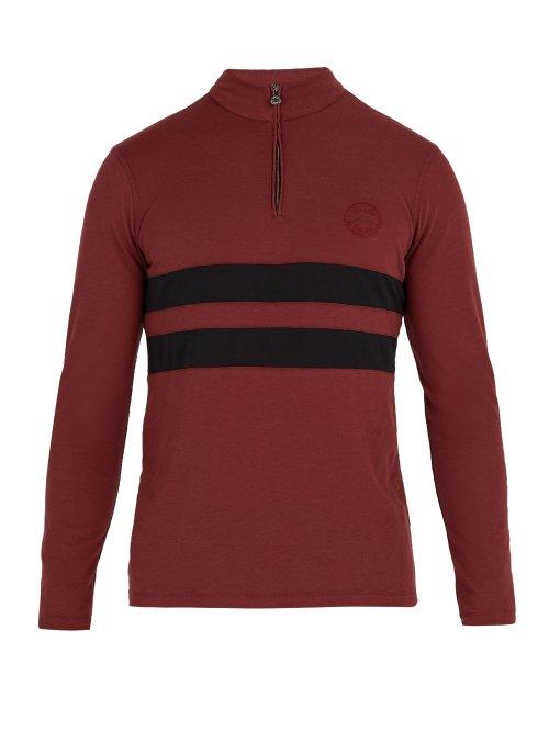 Matchesfashion.com Iffley Road - Worthing Striped Track Top - Mens - Burgundy Multi