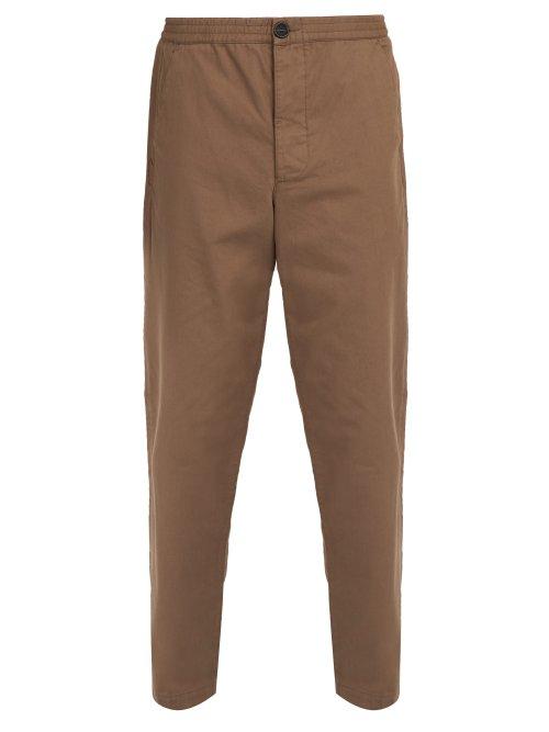 Matchesfashion.com Oliver Spencer - Eden Cotton Herringbone Trousers - Mens - Brown