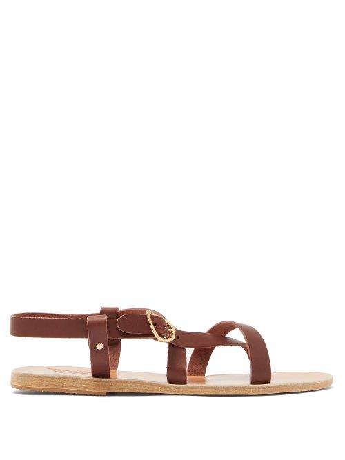 Matchesfashion.com Ancient Greek Sandals - Ambrosia Leather Sandals - Womens - Dark Brown