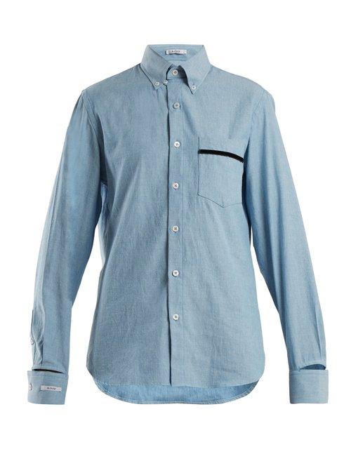 Matchesfashion.com Blouse - Novus Patch Pocket Cotton Shirt - Womens - Light Blue