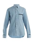 Matchesfashion.com Blouse - Novus Patch Pocket Cotton Shirt - Womens - Light Blue