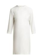 Matchesfashion.com Raey - Bracelet Sleeve Crepe Mini Dress - Womens - Ivory