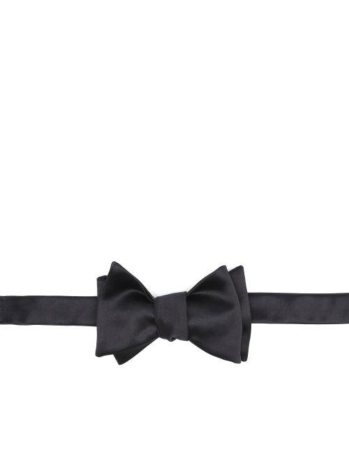 Matchesfashion.com Brunello Cucinelli - Silk-blend Satin Bow Tie - Mens - Black