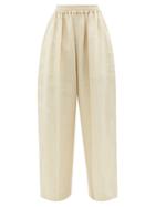 Zanini - Wide-leg Crepe Trousers - Womens - White