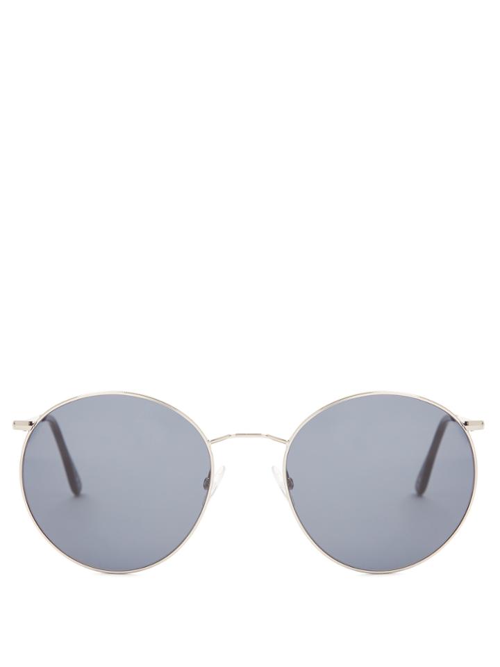 Andy Wolf 4710 Round-frame Metal Sunglasses