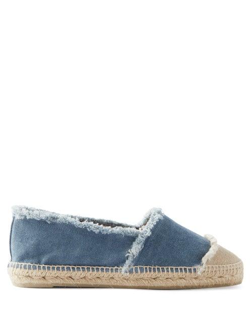 Castaer - Kampala 10 Denim & Jute Espadrille Flats - Womens - Blue