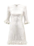 The Vampire's Wife - The Festival Wool-blend Lam Mini Dress - Womens - Silver