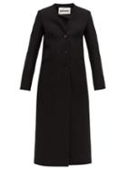 Matchesfashion.com Jil Sander - Single Breasted Wool Coat - Womens - Black