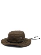 Matchesfashion.com Eye/loewe/nature - Logo-patch Upcycled Quilted Shell Bucket Hat - Mens - Dark Green