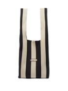 Matchesfashion.com Lastframe - Medium Striped Rib-knit Tote Bag - Womens - Beige Multi