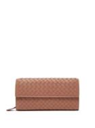 Matchesfashion.com Bottega Veneta - Intrecciato Leather Continental Wallet - Womens - Nude
