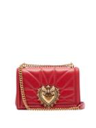 Matchesfashion.com Dolce & Gabbana - Devotion Quilted Leather Cross Body Bag - Womens - Red
