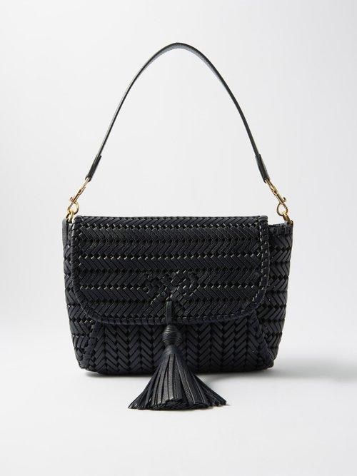 Anya Hindmarch - Neeson Tassel Braided-leather Shoulder Bag - Womens - Navy